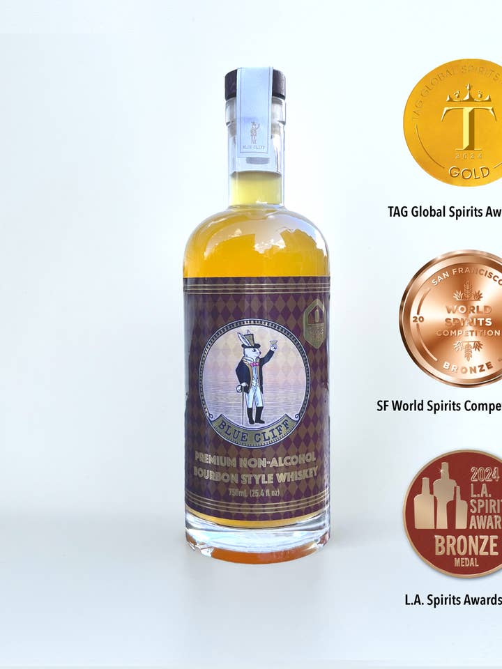 Blue Cliff Premium Non-Alcohol Bourbon Style Whiskey for wholesale by Blue Cliff