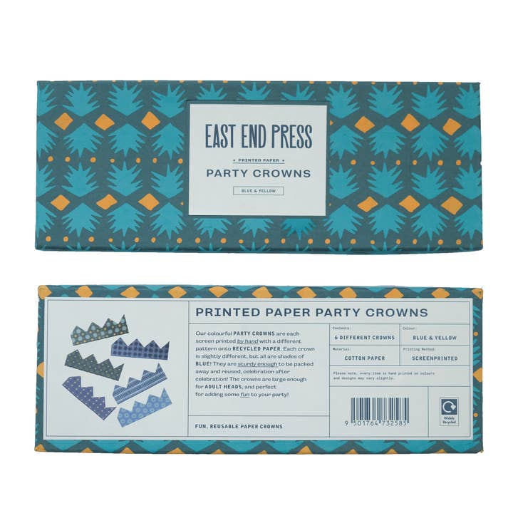 East End Press - Venta al por mayor Sombreros/coronas de fiesta - Coronas de Papel Azul9