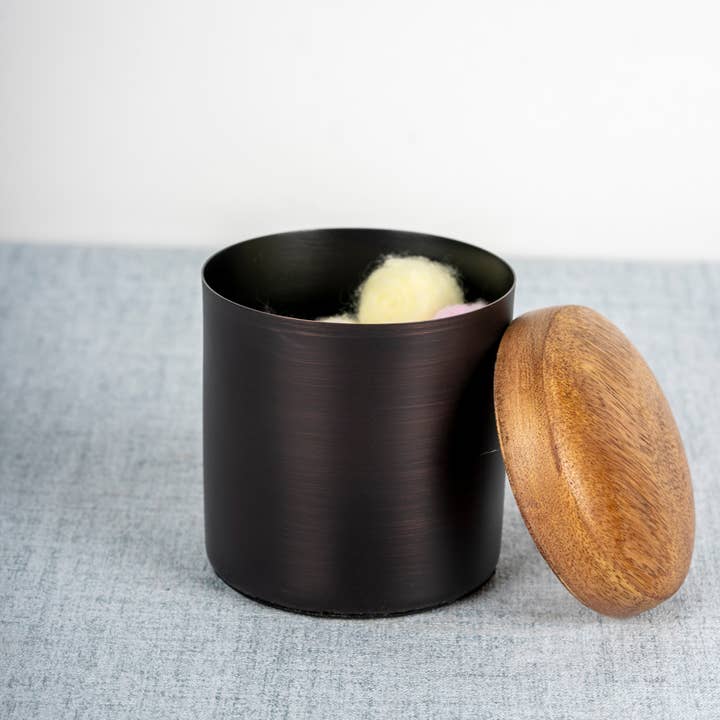 Salem olie gewreven bronzen en houten katoenen pot voor wholesale door nu steel