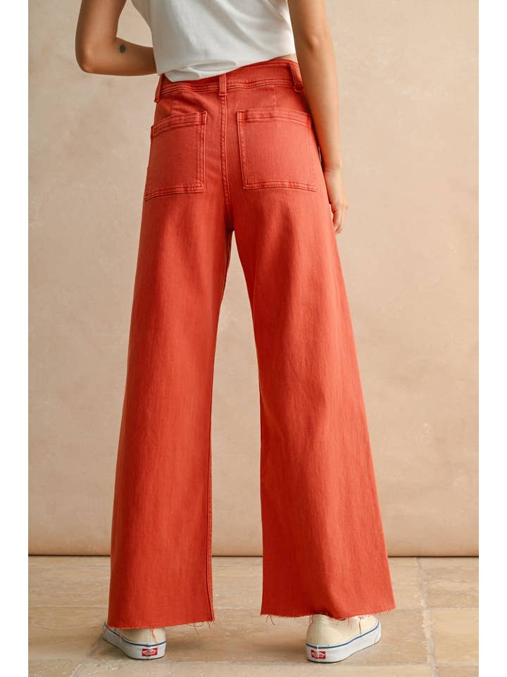 MIOU MUSE - Wholesale Jeans - Women's - MMP623 STRAIGHT WIDE LEG DENIM PANTS