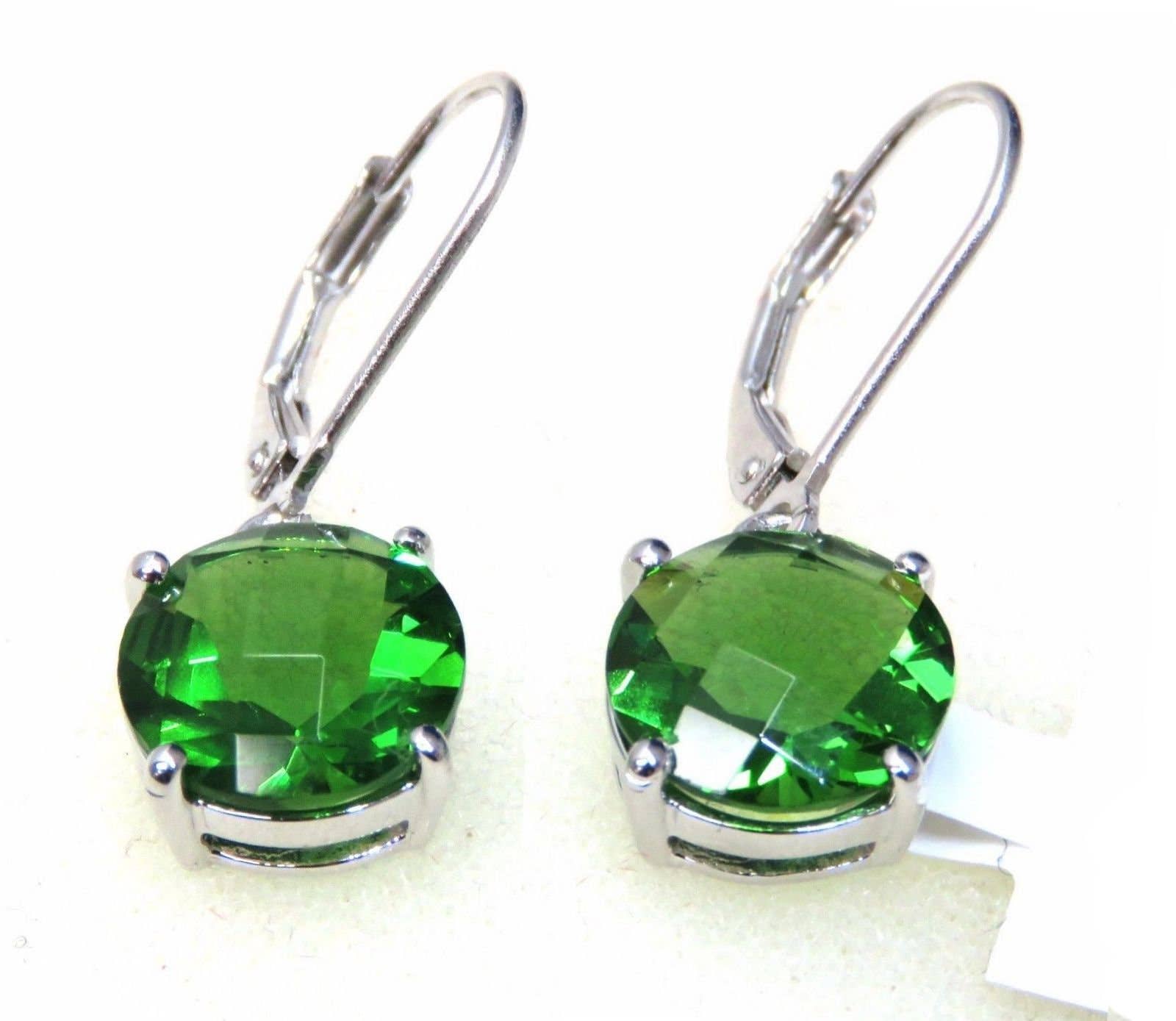 Twan Kee Jewelry - Venta al por mayor Pendientes colgantes - Pendientes colgantes de helenita verde Mt St Helens E81010L