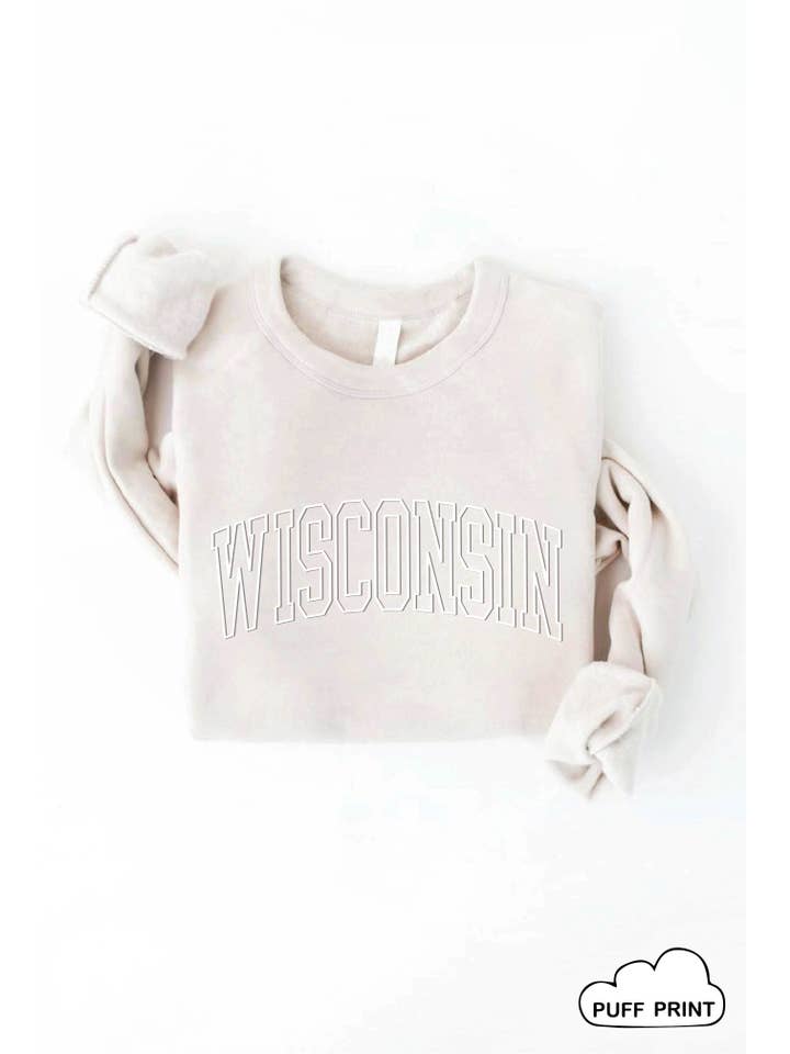OAT COLLECTIVE - Vente Sweat-shirt à imprimés – femme - Sweat-shirt graphique WISCONSIN PUFF PRINT