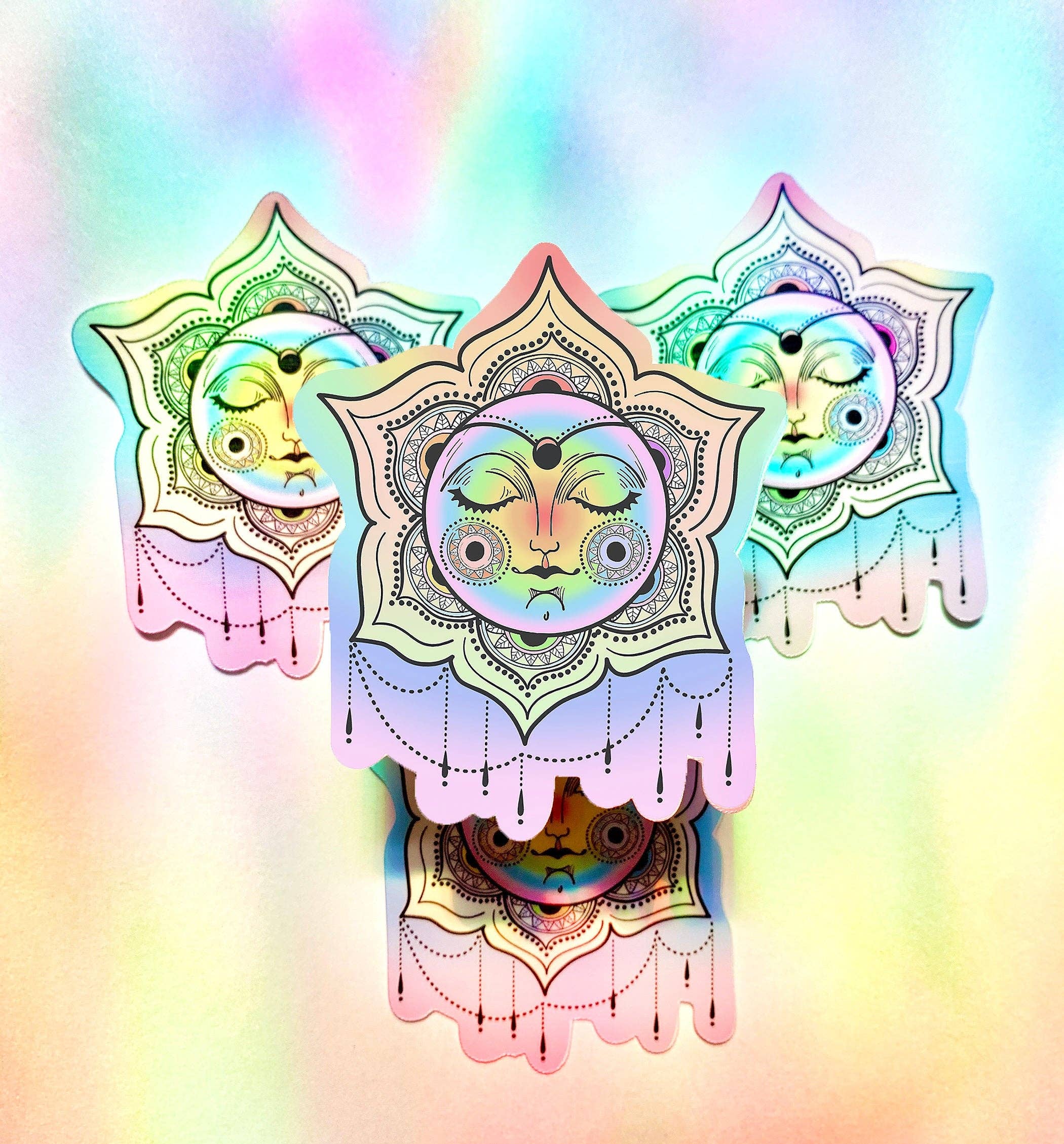 Simply Livy - Venta al por mayor Pegatina - Adhesivo Rainbow Mandala Sun | Adhesivo3