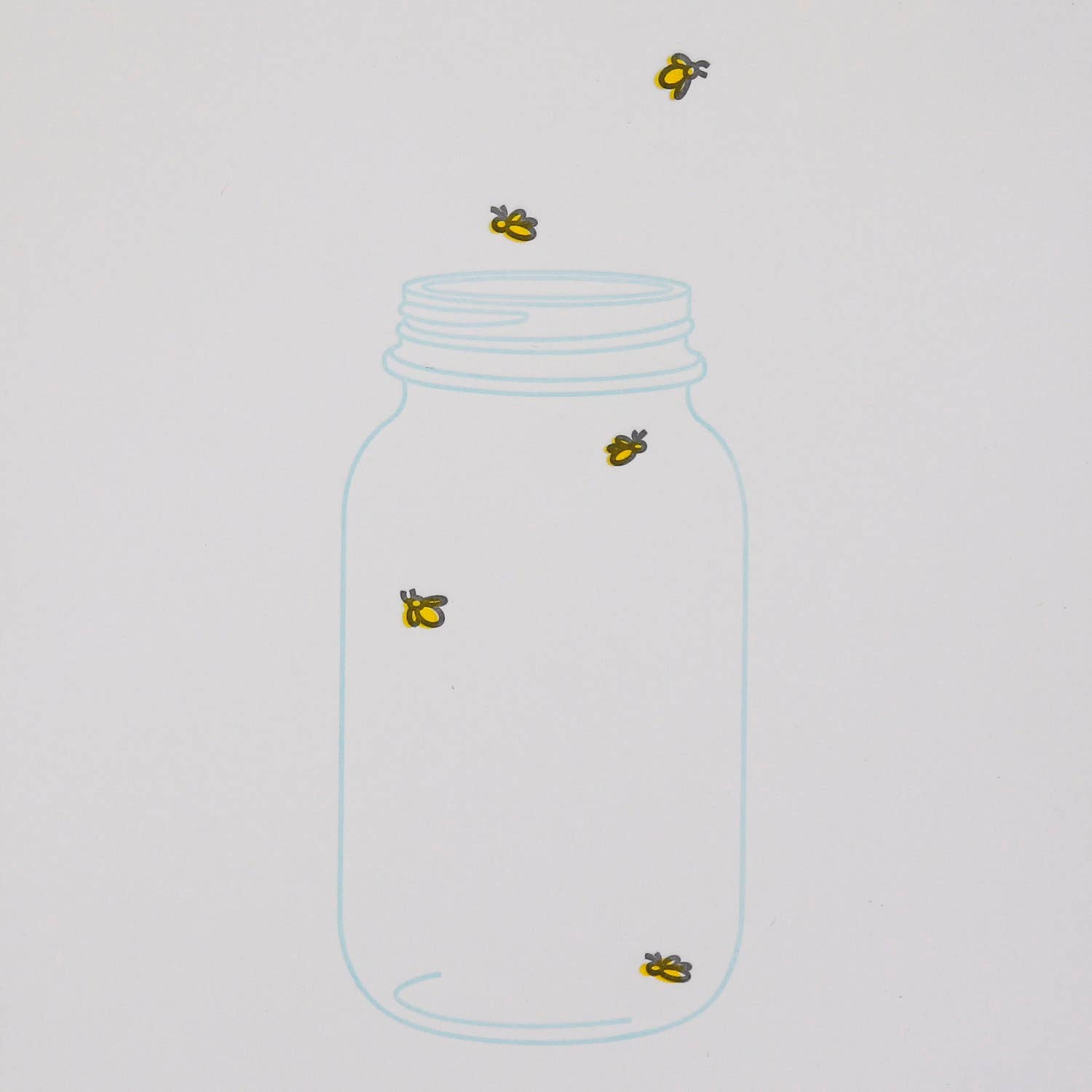 Quick Brown Fox Letterpress - Vendita all'ingrosso Biglietti di auguri generici - Fireflies - Biglietto letterpress per tutti i giorni2