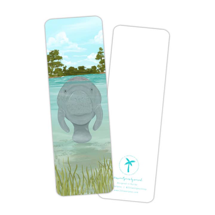 Manatee Bookmark, Florida Wildlife Bookmark for wholesale by 25 Sweetpeas