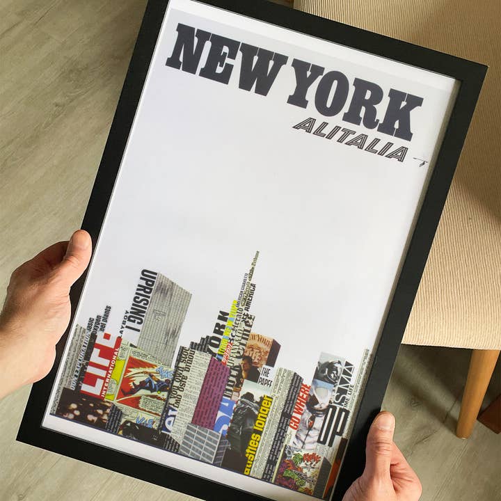 The Curious Desk - Venta al por mayor Pósteres - Afiche de viaje Alitalia — Nueva York 1966