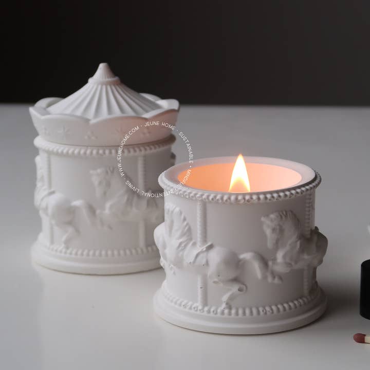 Jeune Home - Wholesale Jar/filled candle - Carousel - custom scented candle | Wooden wick candle5