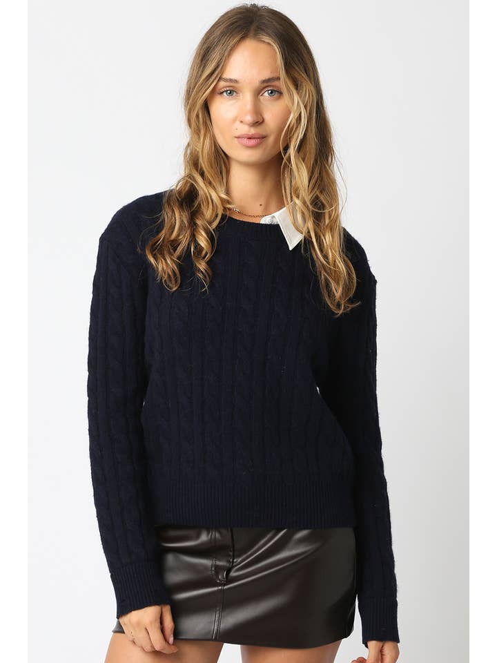 Olivaceous - Wholesale Knit Top - Women's - Tessa 2 in 1 Sweater Top0