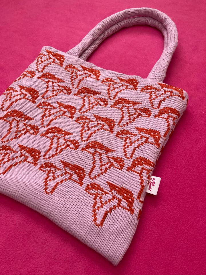 Tote Bag - Double Mushroom - All Colours for wholesale by Emilie Flora