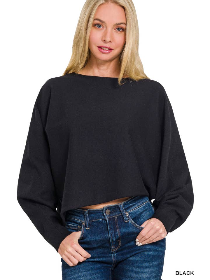 Vanilla Monkey - Wholesale Knit Sweater - Women's - Viscose Asymmetric Hem And Sleeve Sweater