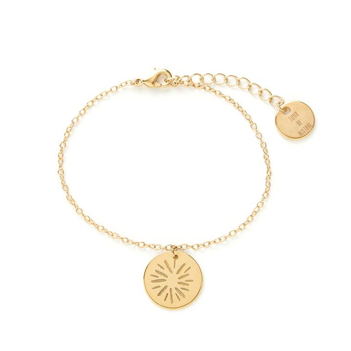 Mimosa armband met ronde medaille voor wholesale door Jour De Mistral