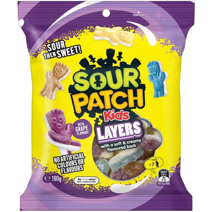 Sour Patch Kids Layers 6ct (190g) (Australia) for wholesale by Pops Distro Inc
