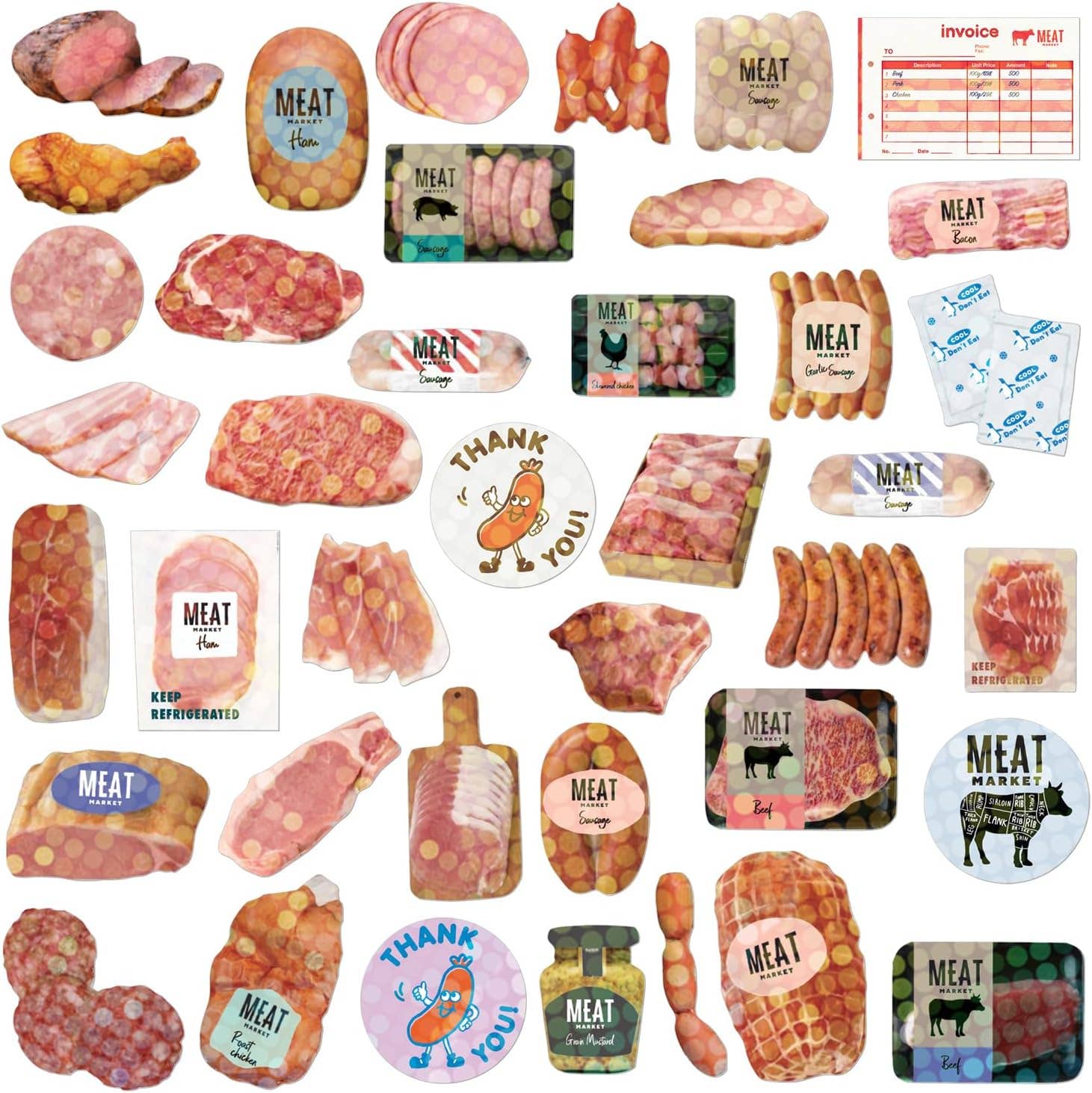 Greeting Life America - Wholesale Sticker - Hako Sticker Meat GLCK-662
