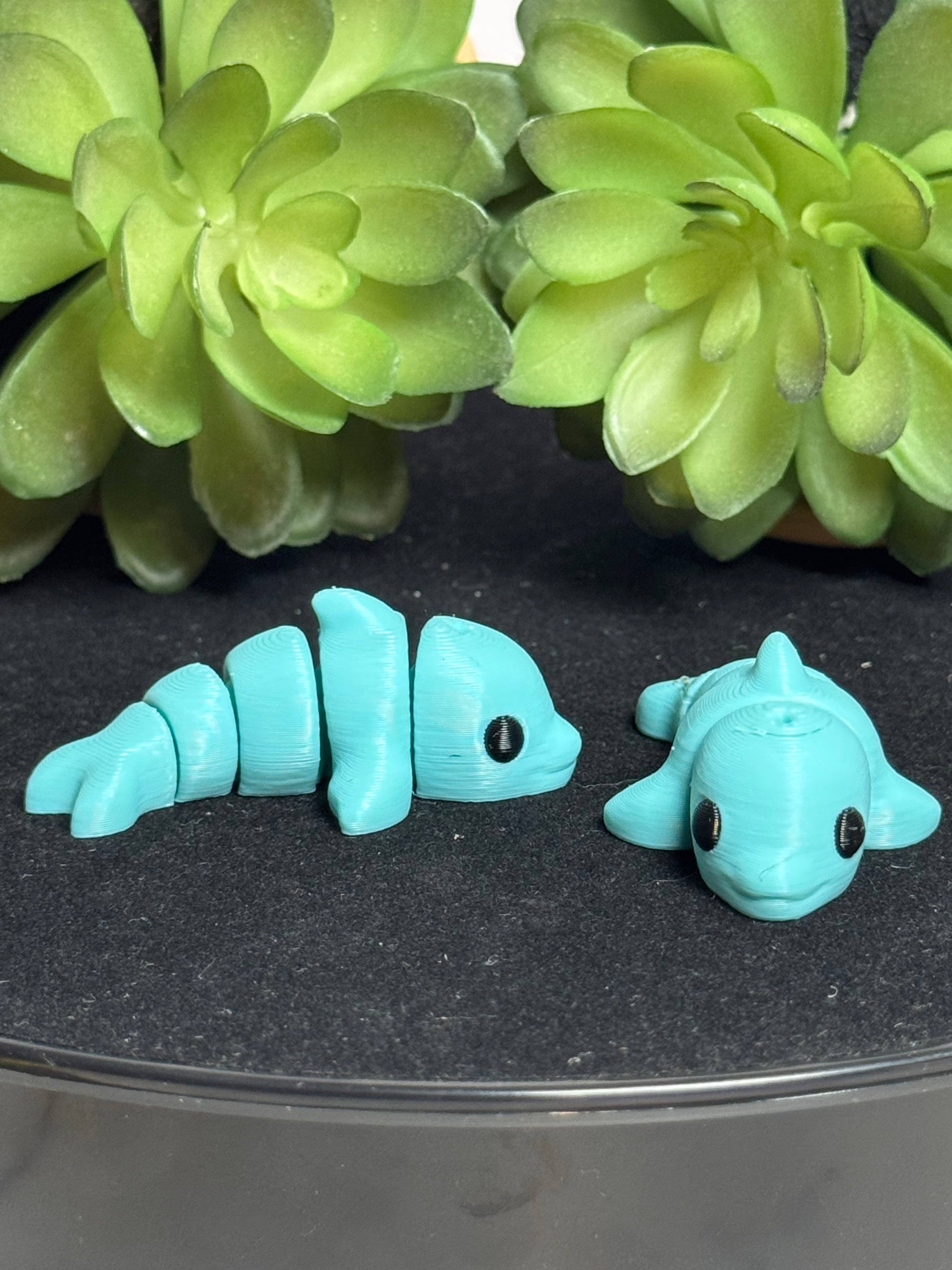 Lorianne Kol - Wholesale Fidget Toy - Kids - Dolphin • Mini 3D Printed Articulated Animal • Flexi Animals