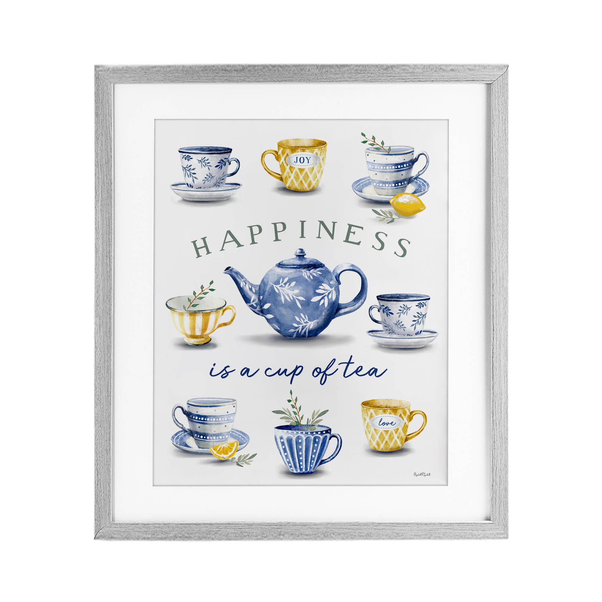 Stupell Industries - Wholesale Wall sign - Happiness is a Cup of Tea - Print Under Glass Wall Art9