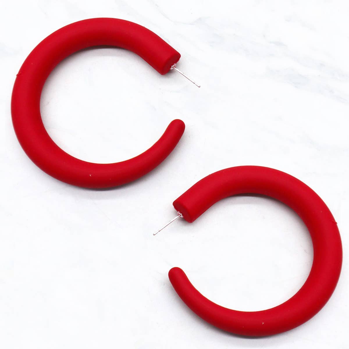Suzie Q USA - Wholesale Hoop Earrings - Matte Colored Hoop Earrings3