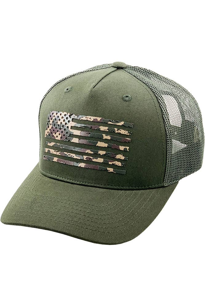 Hana – Engroshandel Trucker hat - Dame – Flad Uv Print Mesh Back American Flag Baseballkasket13