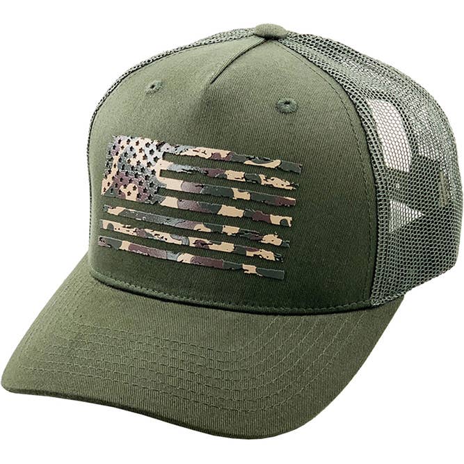 Hana – Engroshandel Trucker hat - Dame – Flad Uv Print Mesh Back American Flag Baseballkasket13