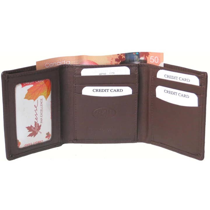 IGI CANADA - Wholesale Wallet - Men's - Genuine Cowhide Leather RFID Men's Trifold Wallet # 4670