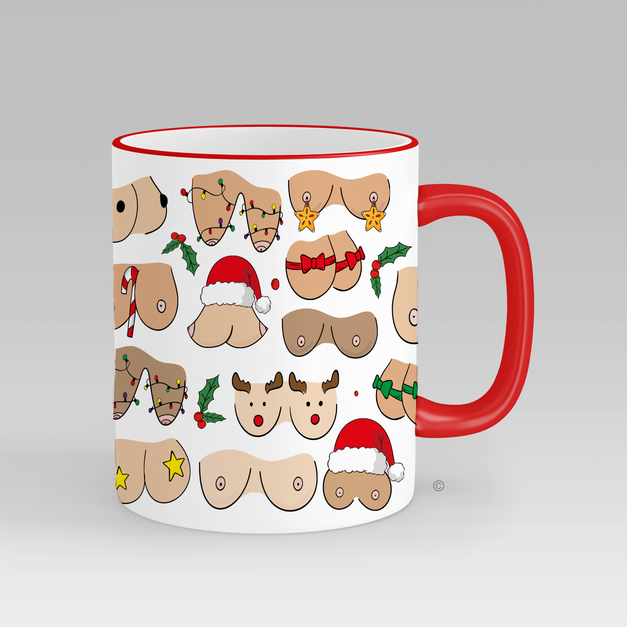 Risqué Gifts - Wholesale Coffee Mug - Boobs Christmas Mug1
