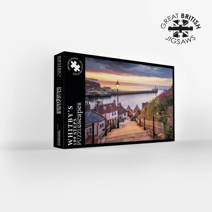 GB Jigsaws Ltd - Wholesale Puzzle - Adult - Whitby 199 Steps - 1000 Piece Jigsaw Puzzle - Puzzlescapes