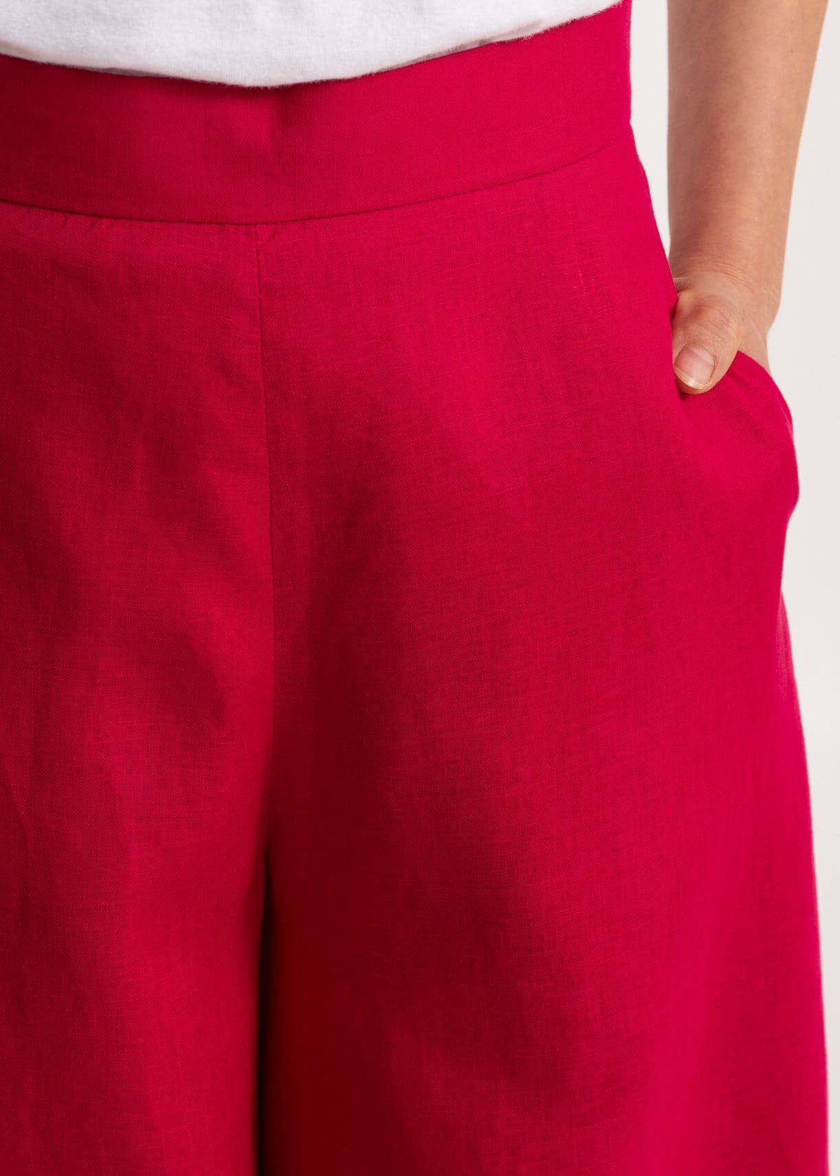 De IONESCU – Großhandel Hose – Damen – Die &quot;Palazzo&quot; Leinenhose - Fuchsia3