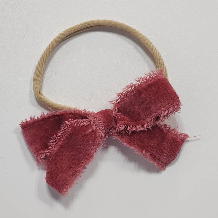 Frayed Edge Classic Headband // Berry for wholesale by Honeycomb Goods