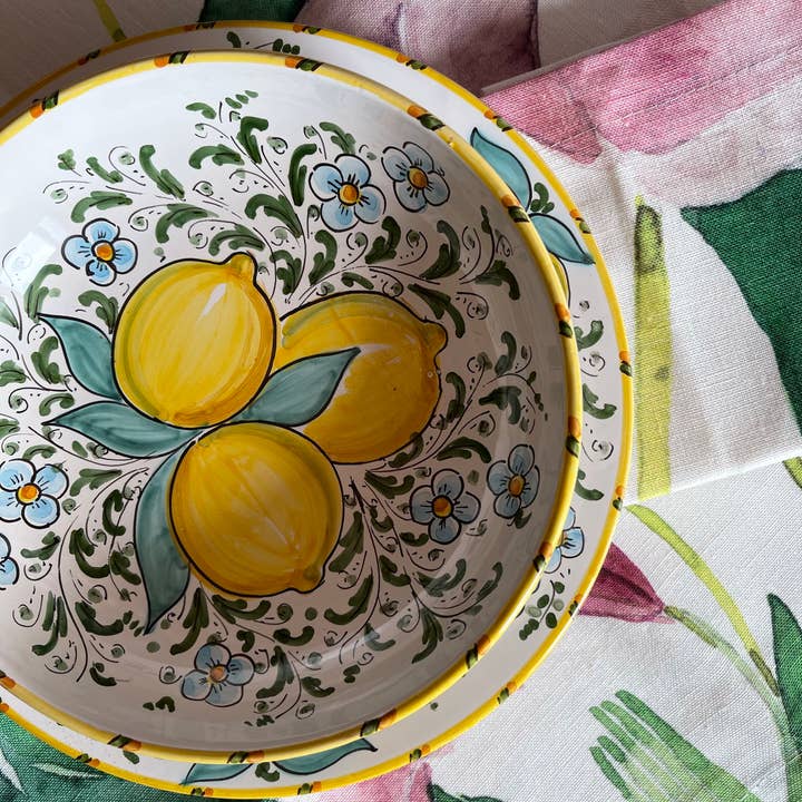 Casa Giasola - Venta al por mayor Plato grande - Plato hondo limones1