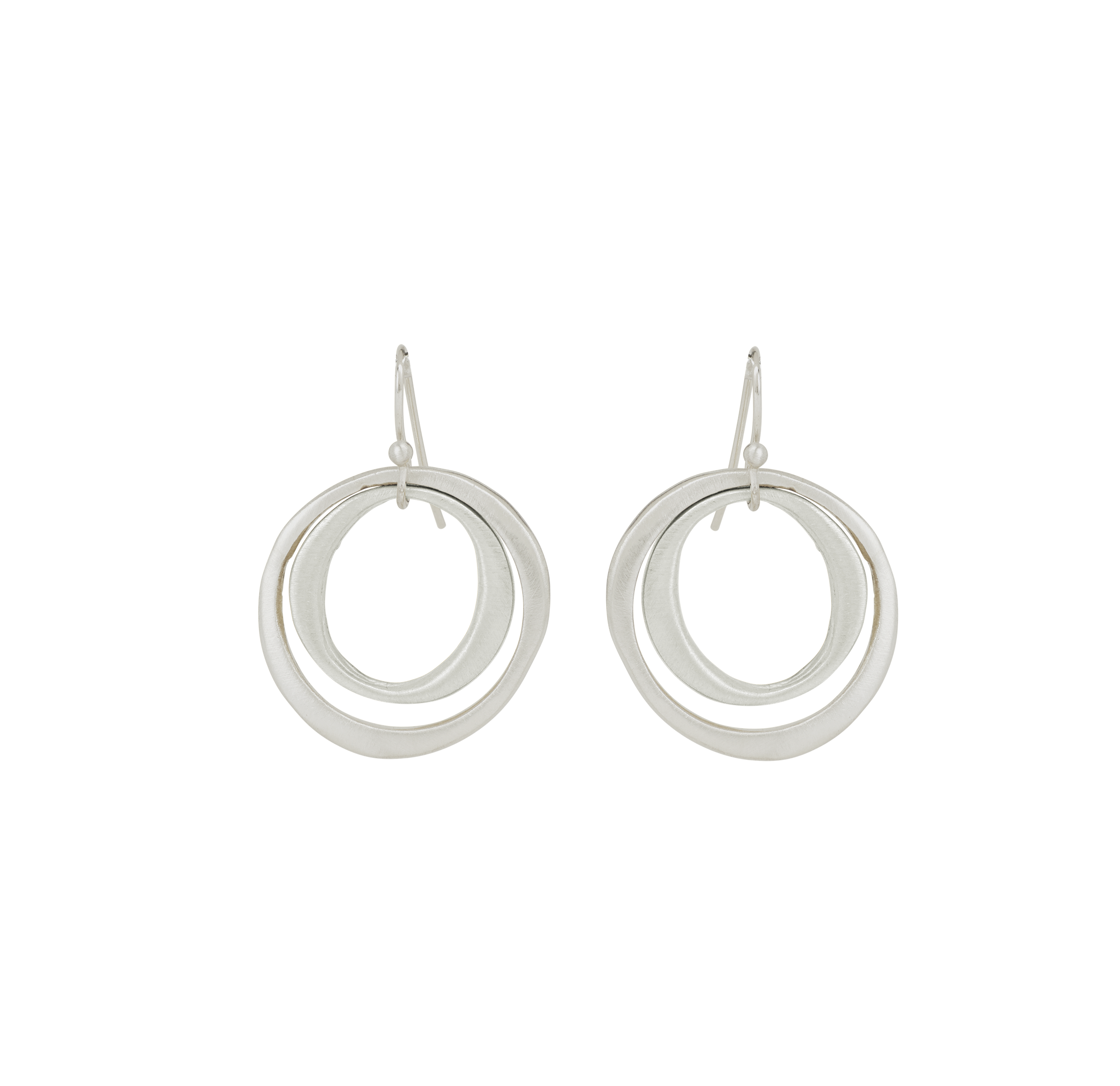 Philippa Roberts – wholesale Hängande örhängen – Örhängen med Dubbelcirklar i Silver, Vermeil eller Blandat0
