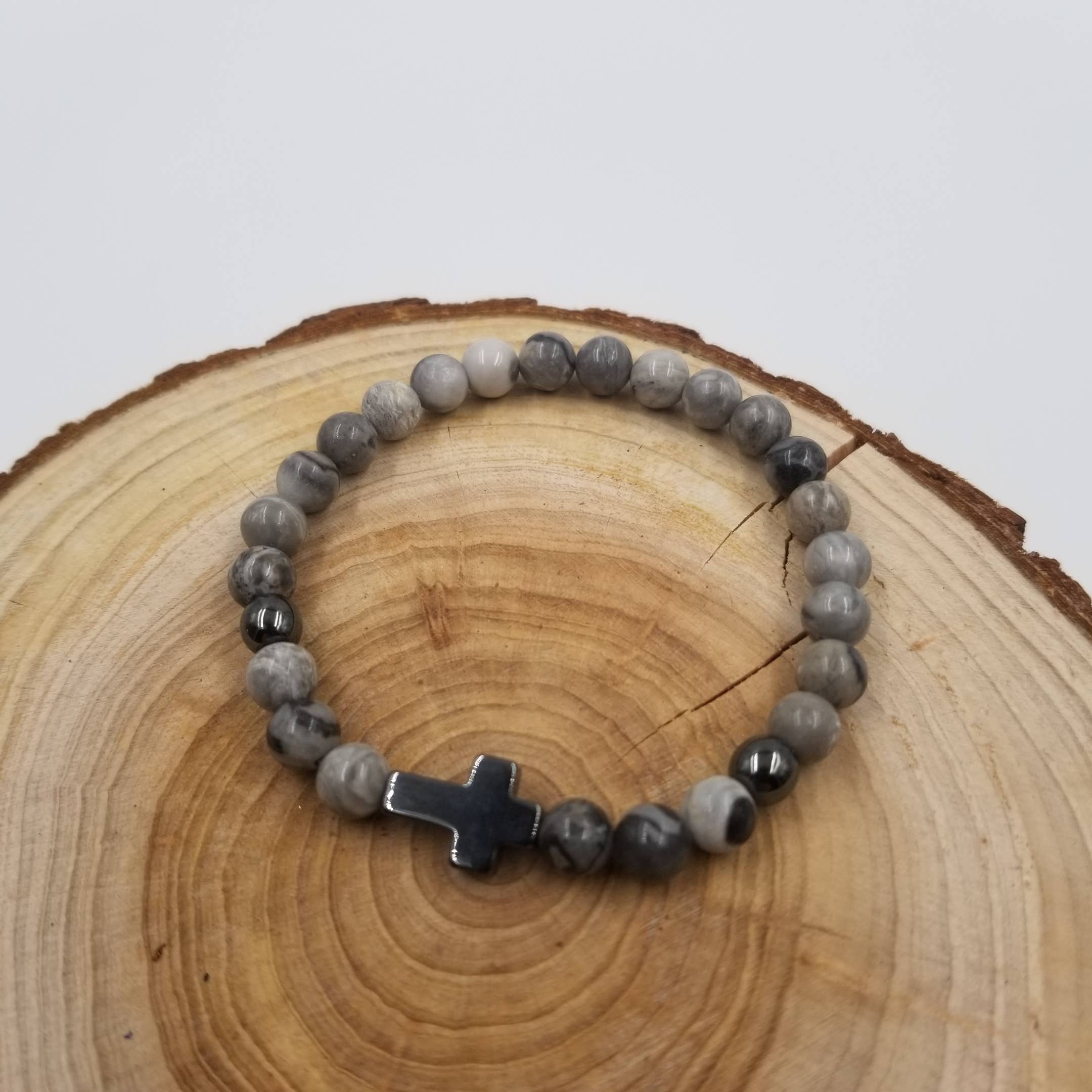 CHAKRA JEWELRY – wholesale Pärlarmband – Snöflinga Stone Cross Armband3