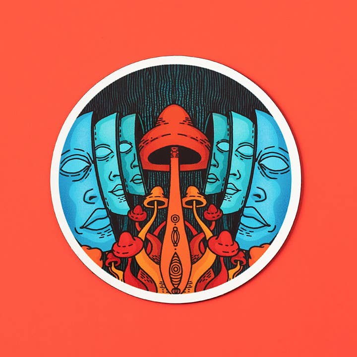 Magic Mushroom Sticker for wholesale by RippleSplash Studio