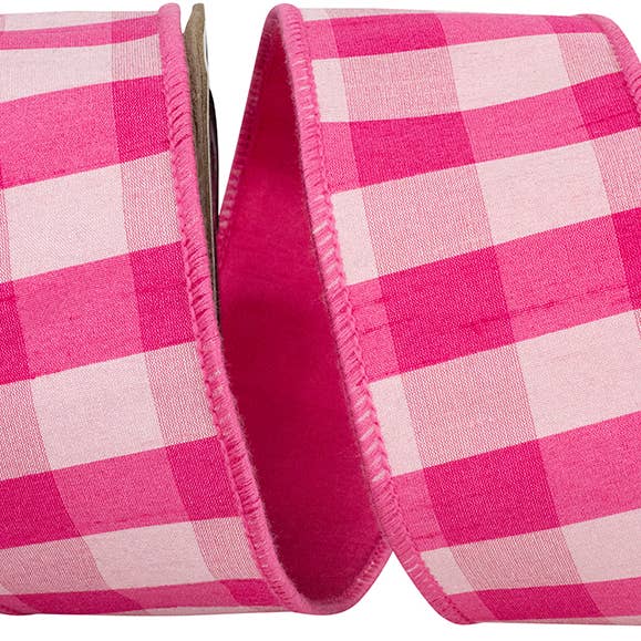 Dupioni Checked Deluxe Backed Wired Edge Ribbon for wholesale by RELIANT RIBBON