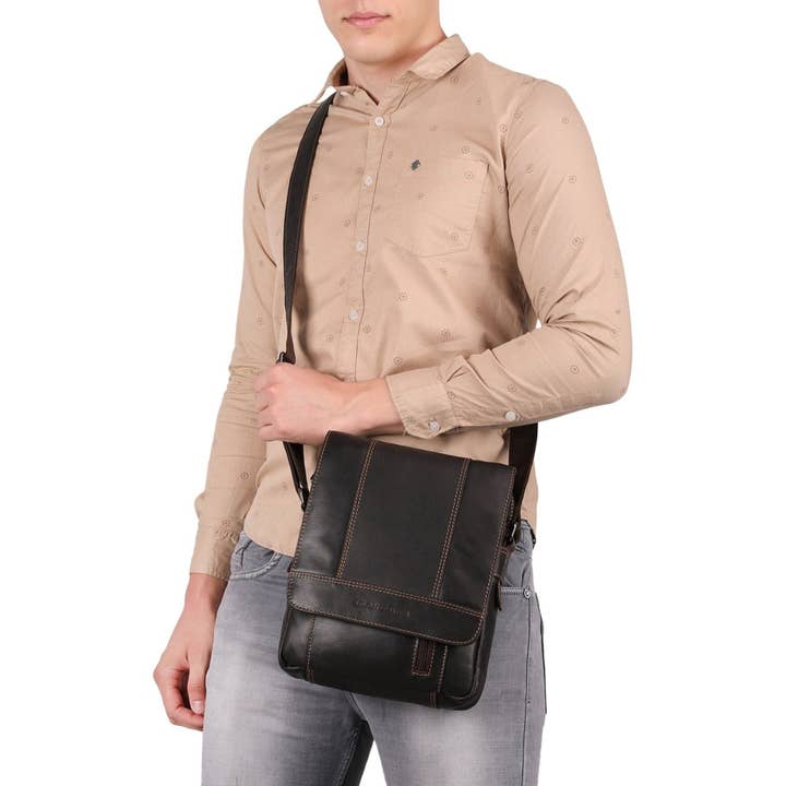 Minori Leather - Wholesale Messenger Bag - Unisex - Boulder Messenger Brown1