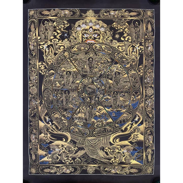 Livshjulets mästerverk Thangka för wholesale av Art Of Tibet