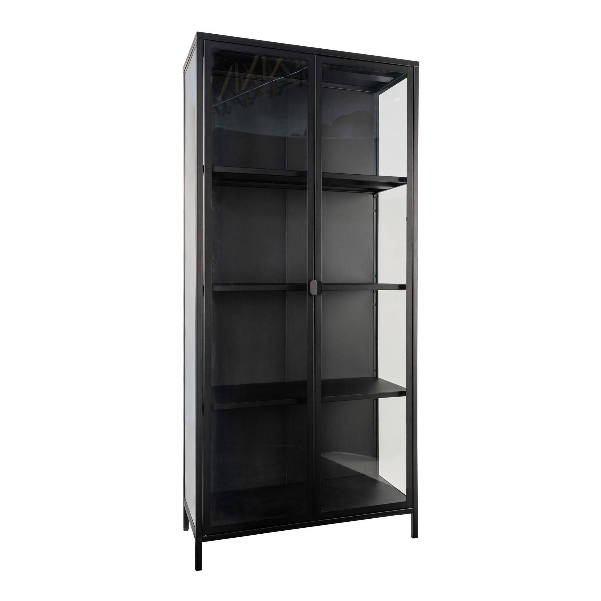 Brisbane Display Cabinet black with glass doors for wholesale on Faire2
