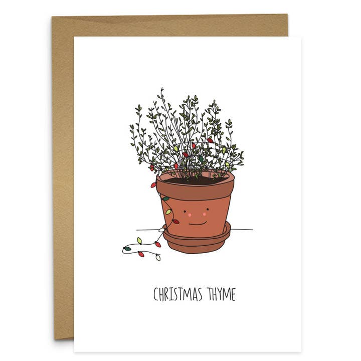 Christmas Thyme Greeting Card for wholesale by Humdrum Paper