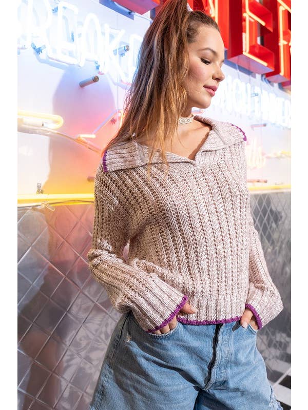 ILLA ILLA - Wholesale Knit Sweater - Women's - Slouchy Pullover Sweater0