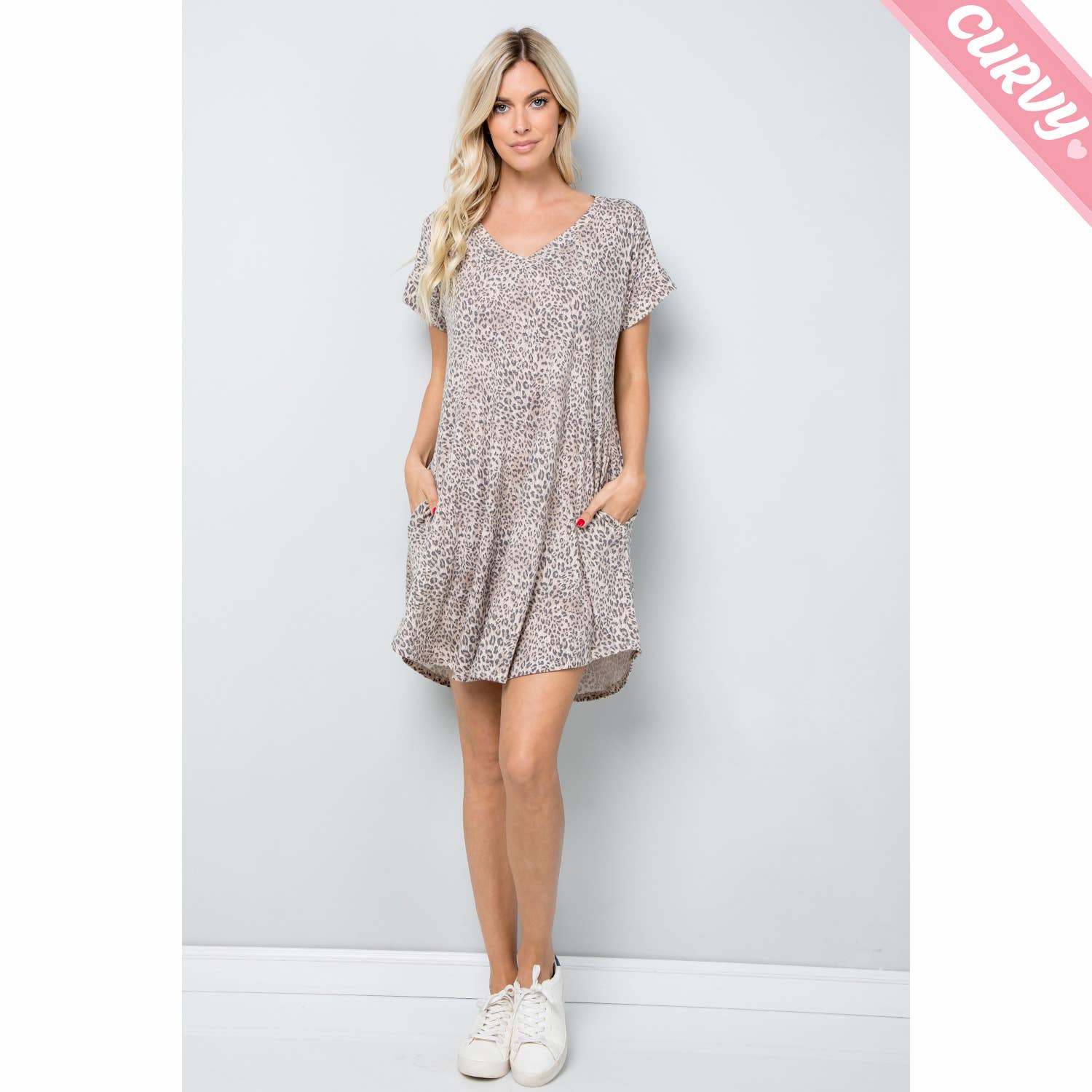 Sweet Lovely by Jen - Wholesale Dress - Women's - SD5349PL Leopard Tee Dress19