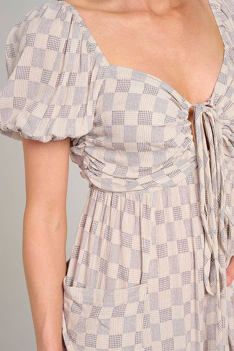 ROUSSEAU – wholesale Jumpsuit – Women's – PUFF SLEEVE FRONT POCKETS JOGGER JUMPSUIT3