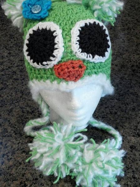 Pom Pom Crochet Hat for wholesale by Mad Hatter Farm