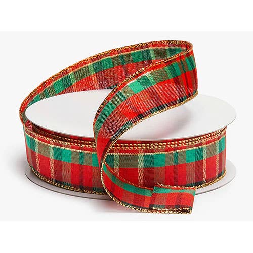 Nashville Wraps - Wholesale Ribbon - Gift Wrapping - Wired Plaid Packaging Ribbon