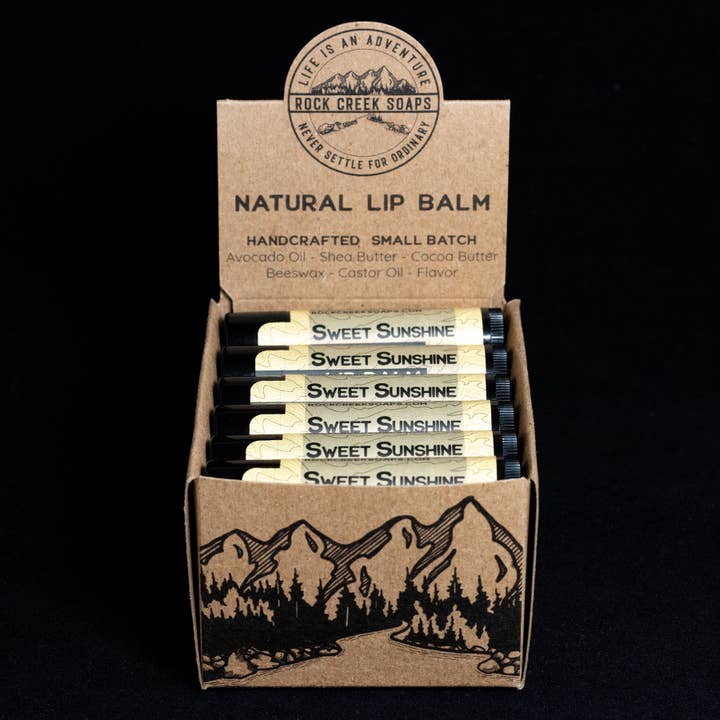 Rock Creek Soaps - Wholesale Lip Balm - LIP BALM | Sweet Sunshine - with POP Display