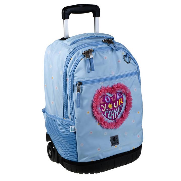 rugzak met dubbele wielen LOVE PLANET van BUSQUETS voor wholesale door Busquets