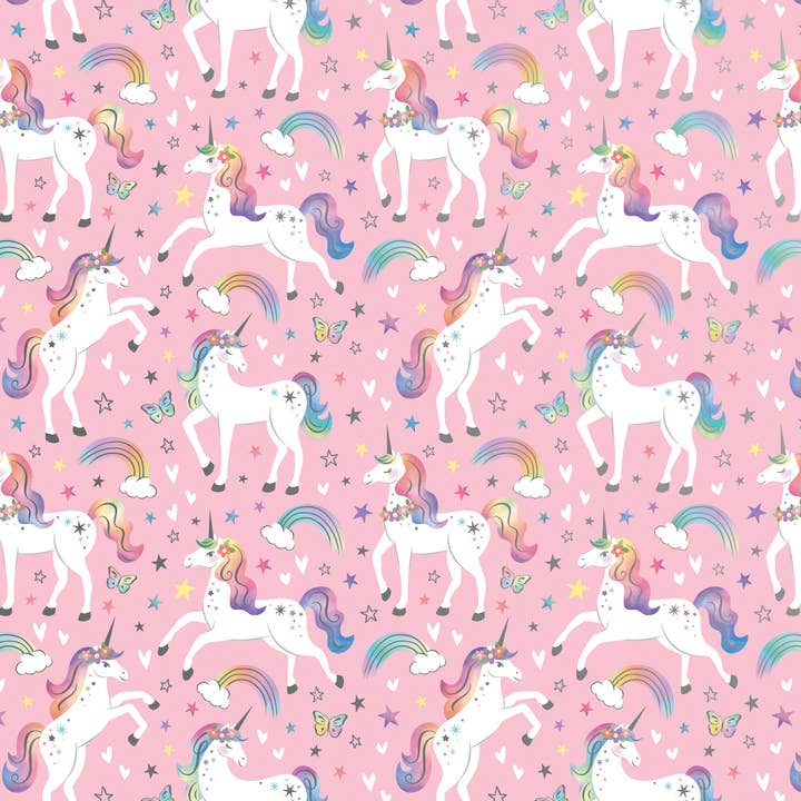Jillson & Roberts - Wholesale Wrapping Paper Roll - Wrap - Rolls - Rainbow Unicorn
