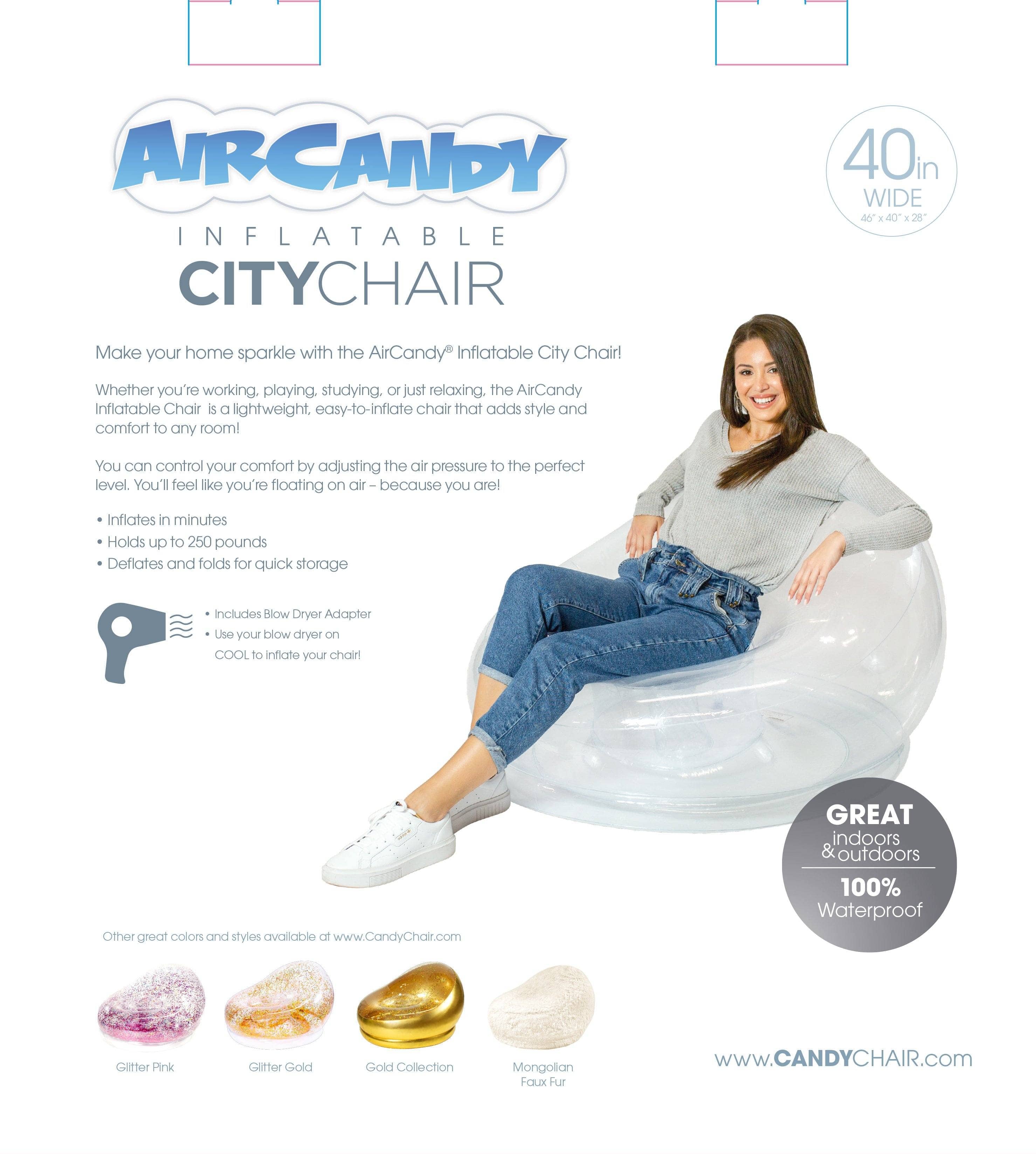 PoolCandy – wholesale Chair – AirCandy Inflatable Chair - Clear4