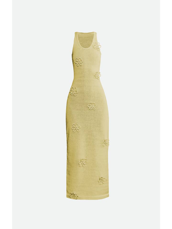 Studio Selles - Wholesale Dress - Women's - Flower midi scoop neck dress1