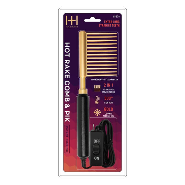 Annie International, Inc. - Wholesale Hair Brush/Comb - Hot & Hotter Ceramic Hot Rake Comb & Pik
