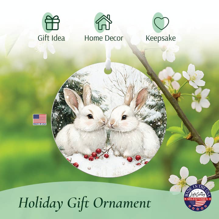 LifeSong Milestones - Wholesale Ornament - Christmas Bunny Ornament for Home Holiday Decor5