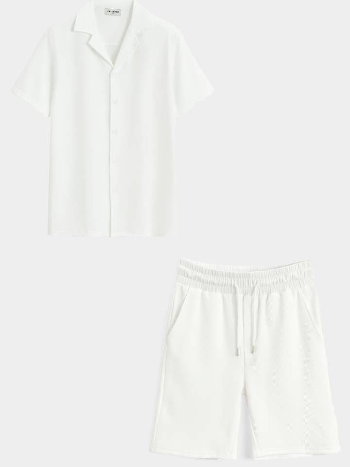 BM2605S-15 Chemise à boutons, short, taille élastique. pour la vente par Frilivin