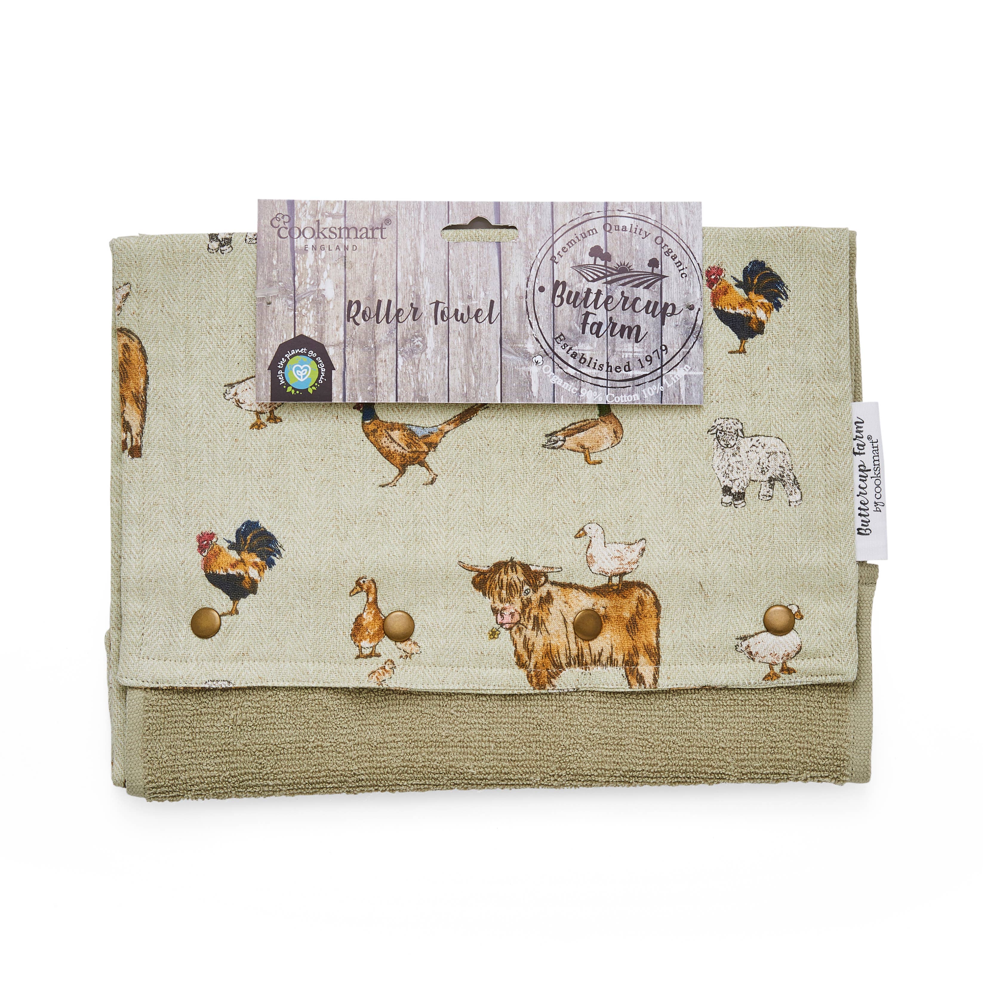 Multi Essuie-tout en rouleau - Coton biologique (GOTS) Buttercup Farm en vente sur Faire1